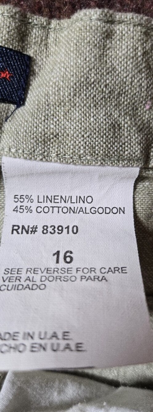 Vintage Bill Blass Linen Blend Trousers In Light Green Size 16 - Picture 5 of 15